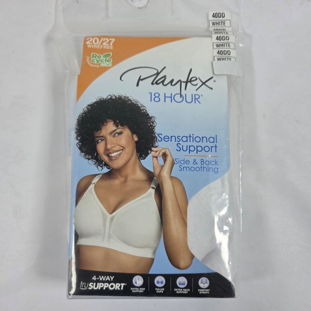 Playtex Women's 40DD 18 Hour Sensational Support Wire Free Bra NEW Style 20/27